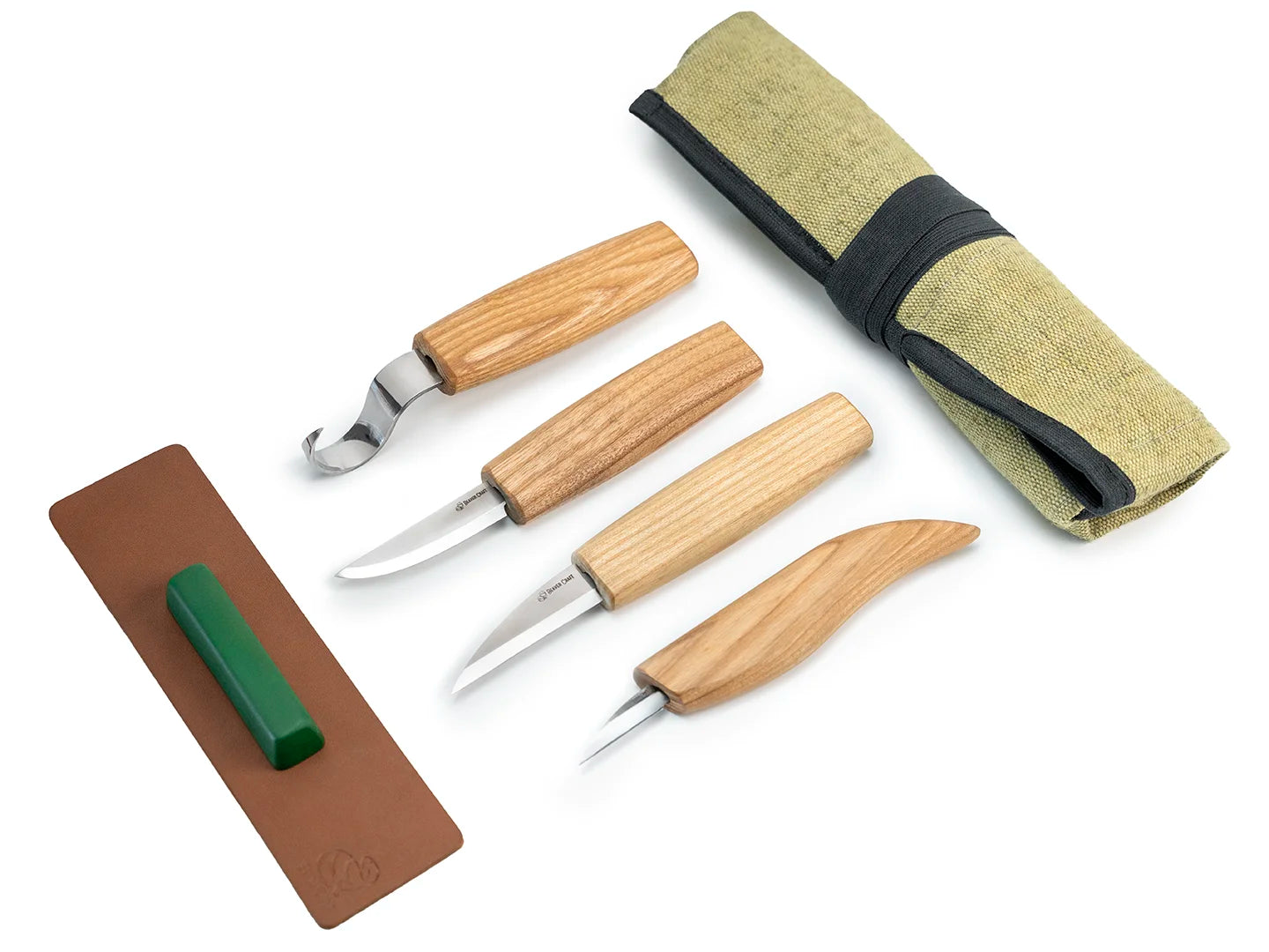 Professional spoon carving tools 4 knives & piece (Left-handed) –  BeaverCraft Tools