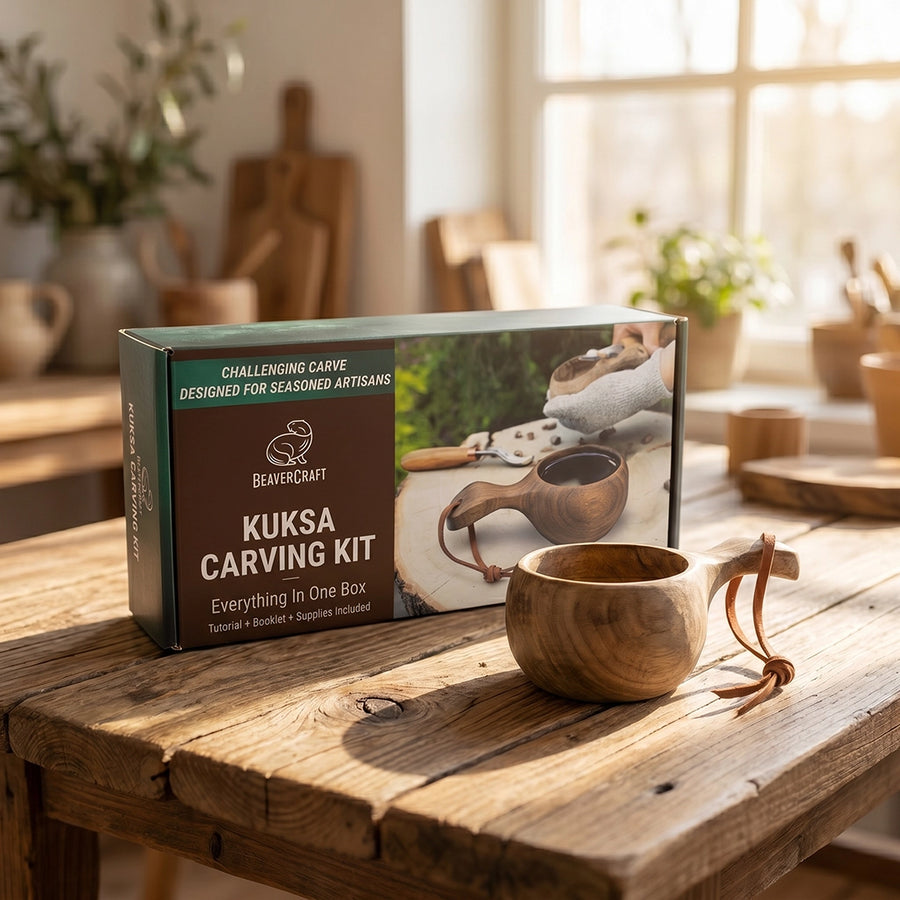 Walnut Kuksa Carving Kit – Complete Wood Carving Kit – DIY07