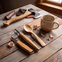 Green Wood Spoon Carving Kit – Complete Kit for Traditional Spoon Carving
