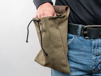 Leather & Canvas Bushcraft Foraging Belt Bag Pouch for Camping – LC_CB_01