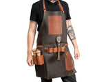 Crazy Horse Leather BBQ Apron