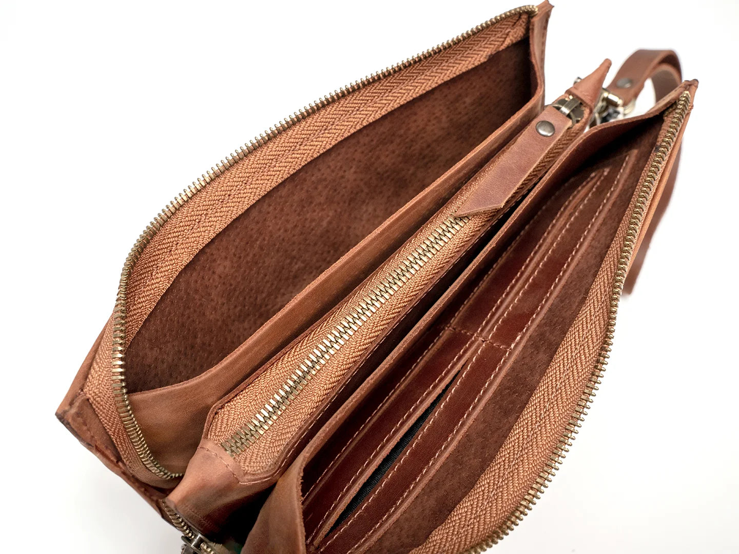 Maverick – Leather Clutch Wristlet Hand Bag for Men, Brown