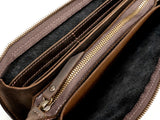 Maverick – Leder-Clutch-Handtasche im Schokoton für Herren