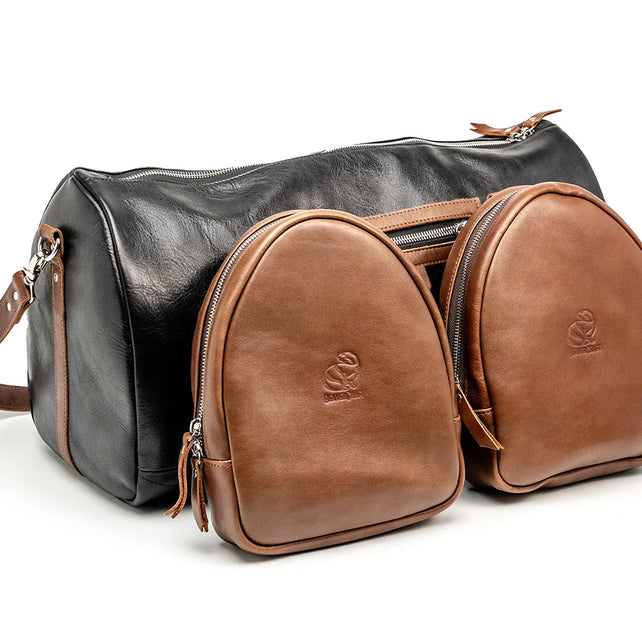 Leather Travel Luggage Duffel Bag
