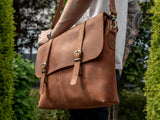 Ardor – Leather Satchel Bag for Men, Brown