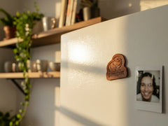 Kühlschrankmagnet aus Leder (Biber)