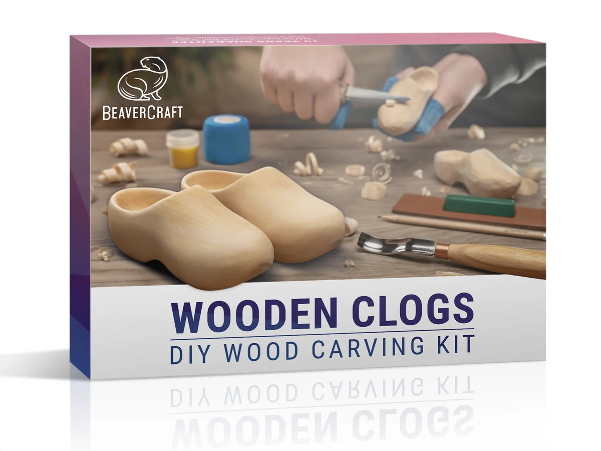 Wooden Clogs Carving Kit