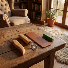 Left-Handed 2-Piece Spoon Carving Set – Mini Wood Carving Knife Set – S02L