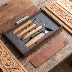 Chip Carving Knives Set in a Book Case - S05 Book