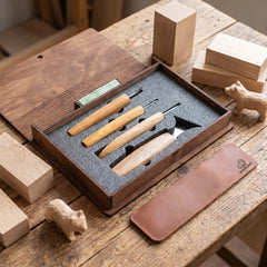 Chip Carving Knives Set in a Book Case - S05 Book