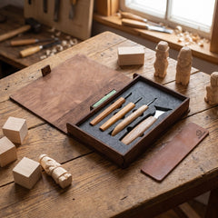 Chip Carving Knives Set in a Book Case - S05 Book