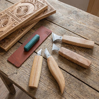 Set de cuchillos para talla de virutas en estuche de libro - S05 Book