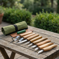 8-Piece Wood Carving Tool Set – Extended Wood Carving Knife Set in Tool Roll – S08