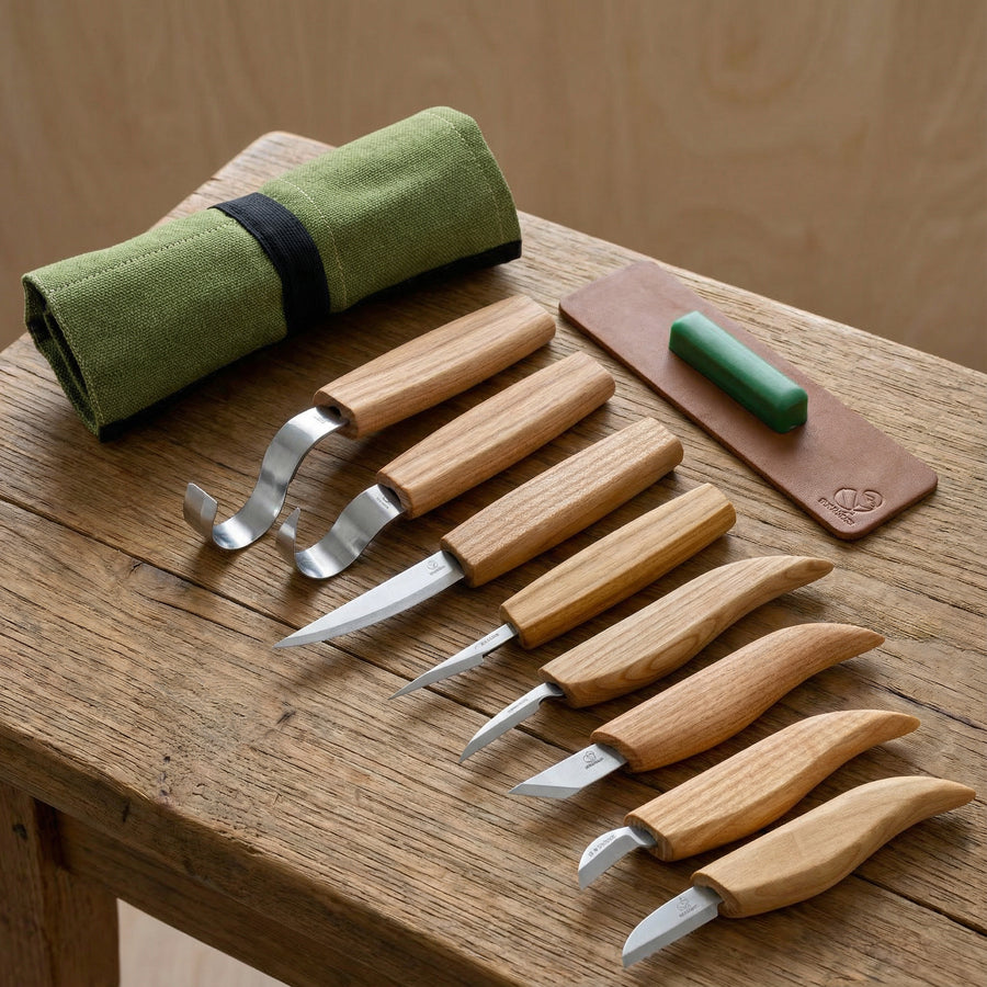 S08 – Holzschnitz-Set mit 8 Messern