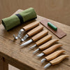 8-Piece Wood Carving Tool Set – Extended Wood Carving Knife Set in Tool Roll – S08