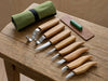 8-Piece Wood Carving Tool Set – Extended Wood Carving Knife Set in Tool Roll – S08