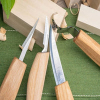 Juego básico de cuchillos para tallado en madera en rollo para herramientas - S09