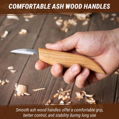 3-Piece Spoon Carving Set – Wood Carving Knife Set for Spoon Making in Tool Roll – S13