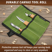 3-Piece Spoon Carving Tool Set – Beginner to Pro Wood Carving Set in Tool Roll – S14M