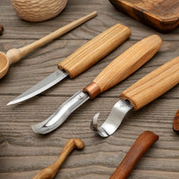 3-Piece Spoon Carving Tool Set – Beginner to Pro Wood Carving Set in Tool Roll – S14M