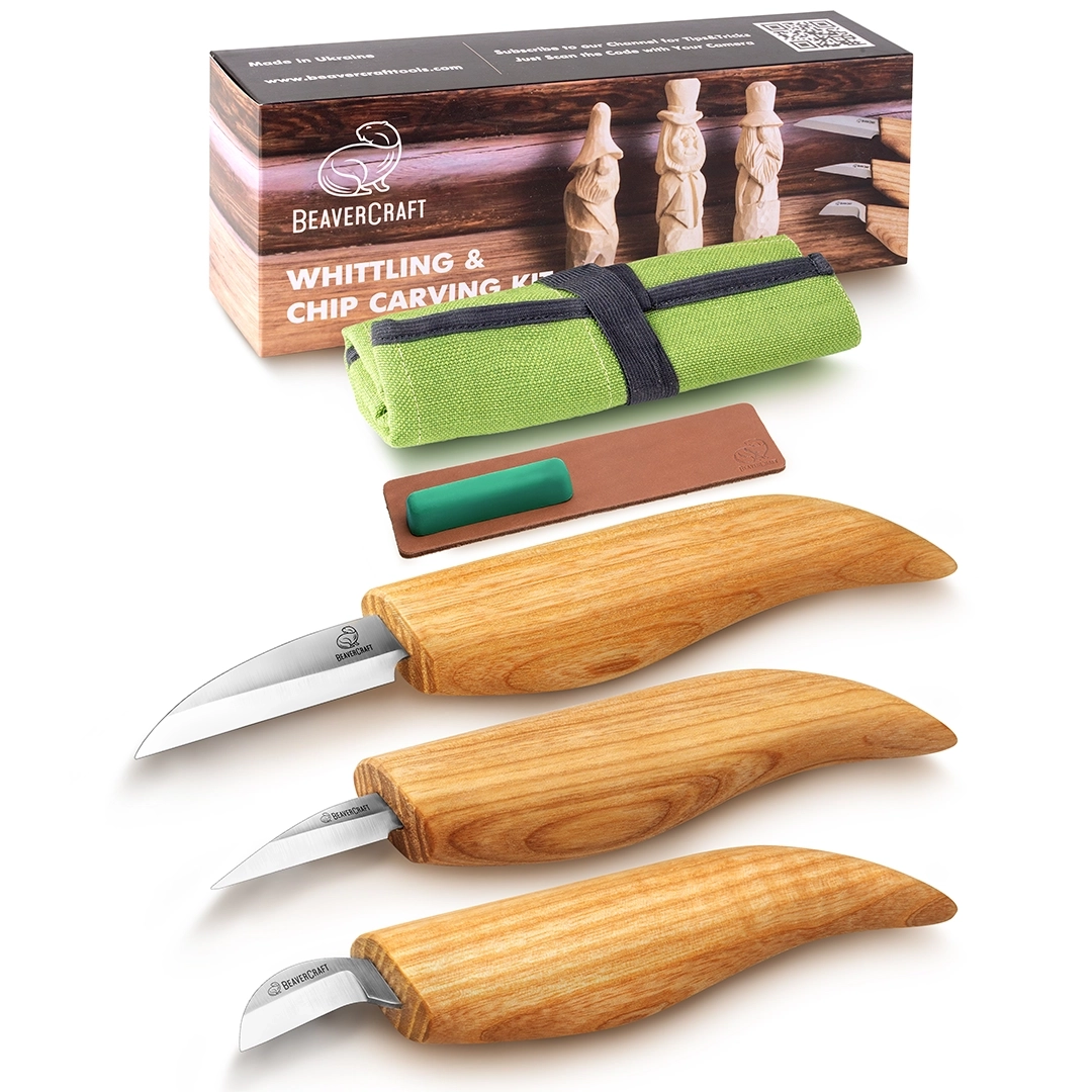 Starter Wood Carving Knife Set for Chip Carving and Whittling - S15
