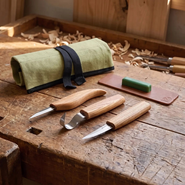 Spoon & Whittling Knife Set, 3 pcs