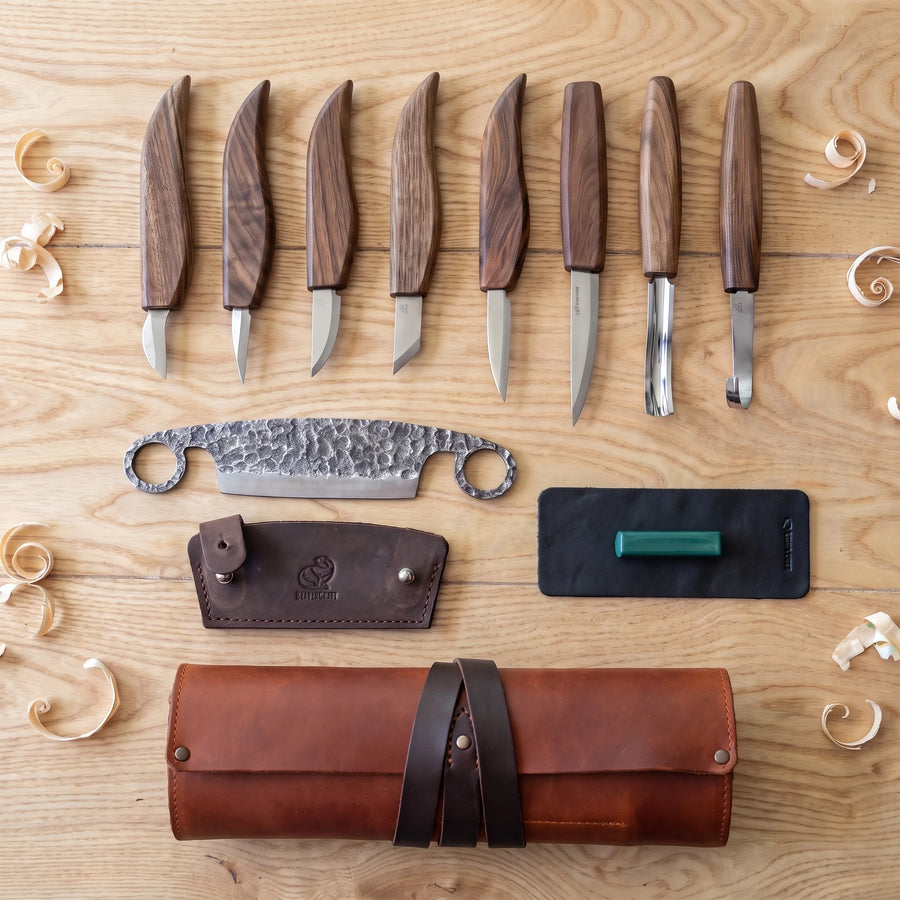 Premium Wood Carving Knife Set, 9 pcs