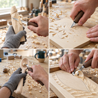 Premium Wood Carving Knife Set, 9 pcs