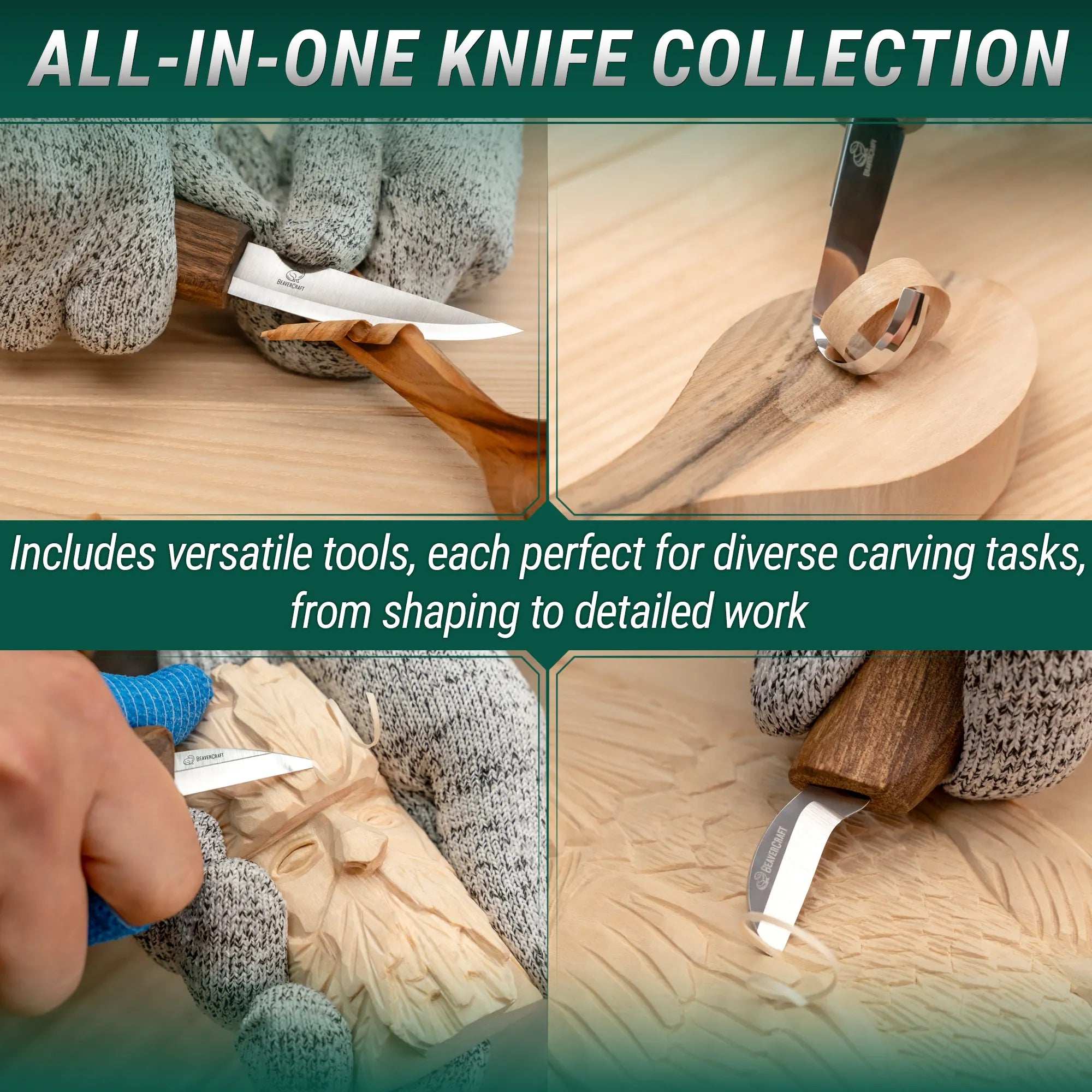 Buy S18X - Deluxe Wood Carving Set With Walnut Handles