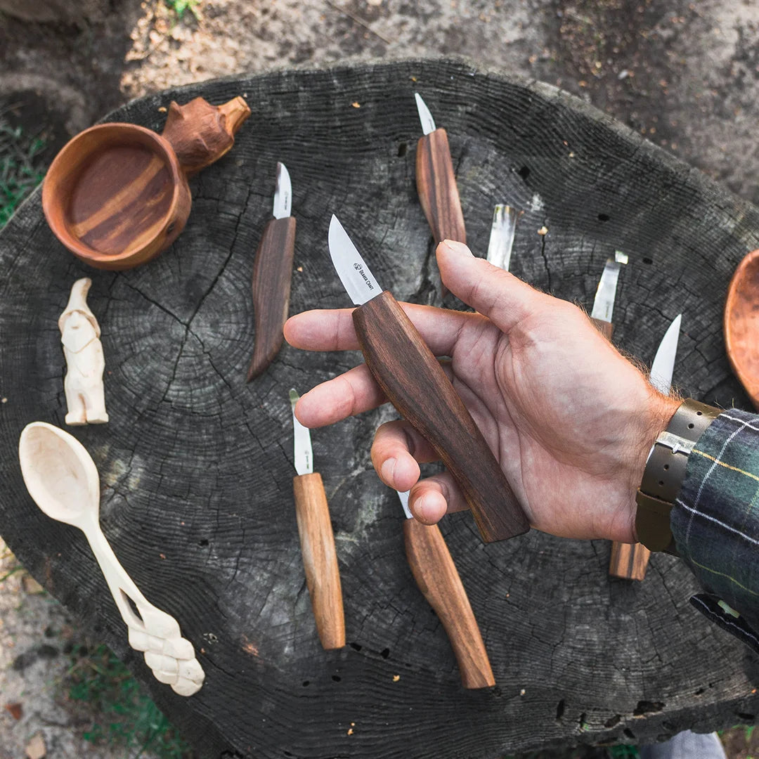 BeaverCraft S50X - Deluxe Large Wood Carving Set With Walnut