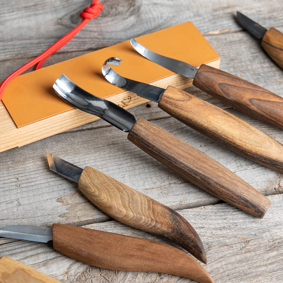 BeaverCraft S50X - Deluxe Large Wood Carving Set With Walnut