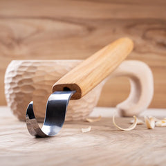 Cuchillo para tallar cucharas (25 mm) con mango de roble - SK1 Oak
