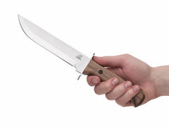 Tactical Knife with Leather Sheath