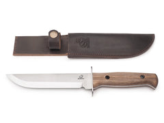 Tactical Knife with Leather Sheath