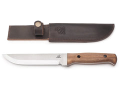 Tactical Knife with Leather Sheath