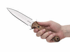 Tactical Knife with Leather Sheath