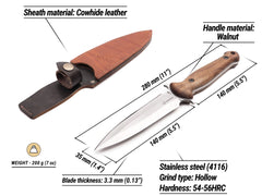 TLK2 – Tactical Knife with Leather Sheath