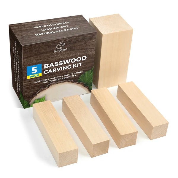 Wood carving blocks | Basswood whittling blocks for carving