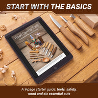 Starter guide to wood carving tools in the magazine next to BeaverCraft knives