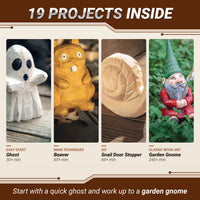 19 carving projects inside, from a simple ghost to a garden gnome