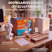 David Skulptur-Kit – Komplettes Anfänger-Gips-Schnitz-Set – DIY_Skulptur_David