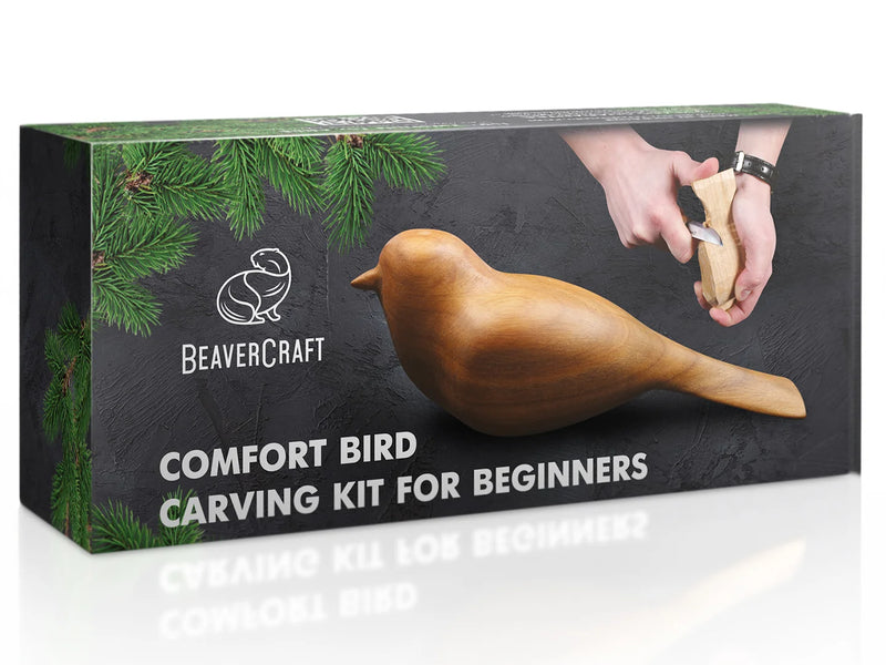 DIY01 - Comfort Bird Carving Kit - Complete Starter Whittling Kit for Beginners Adults Teens and Kids