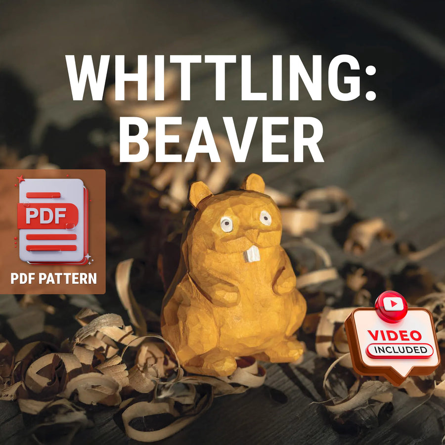Beaver Wood Carving Pattern PDF – cover