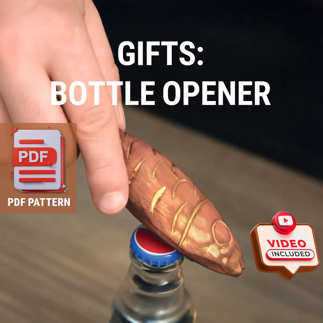 Bottle Opener Wood Carving Pattern PDF – cover