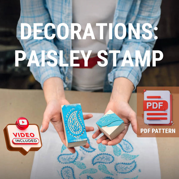 Paisley Wood Stamp Carving Pattern PDF – cover