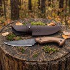 Hunting Knife with Leather Sheath