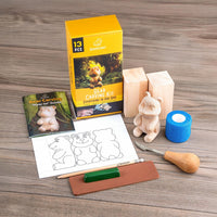 Bird & Bear Schnitzset – Komplettes Holzschnitz-Kit-Bundle mit Comfort Bird & Bear – BDIY01_05