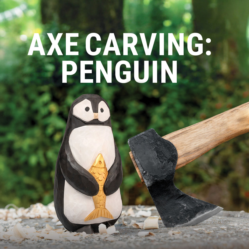 Penguin Axe Wood Carving Pattern PDF – cover