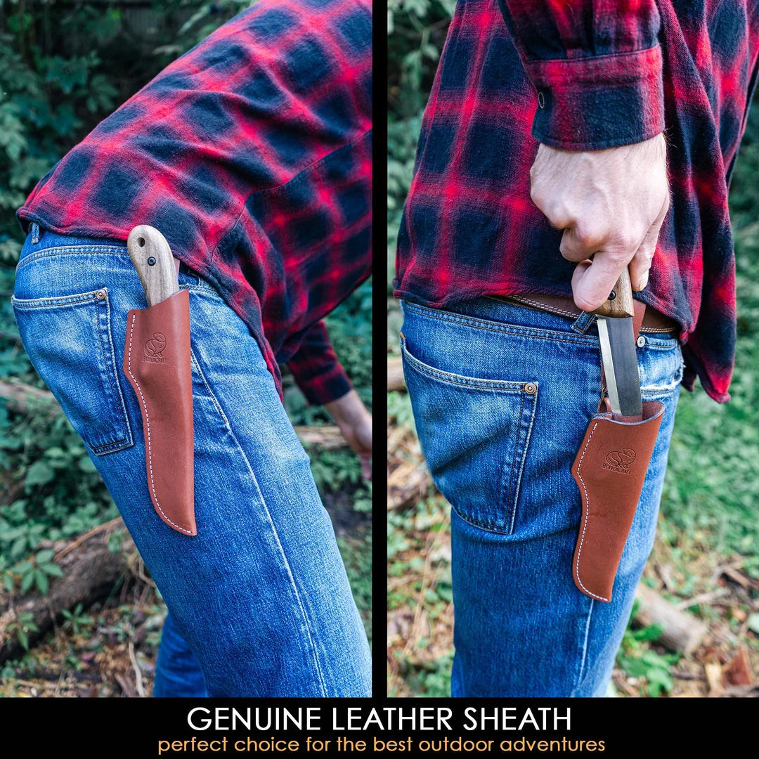 BeaverCraft Adze with Leather Sheath