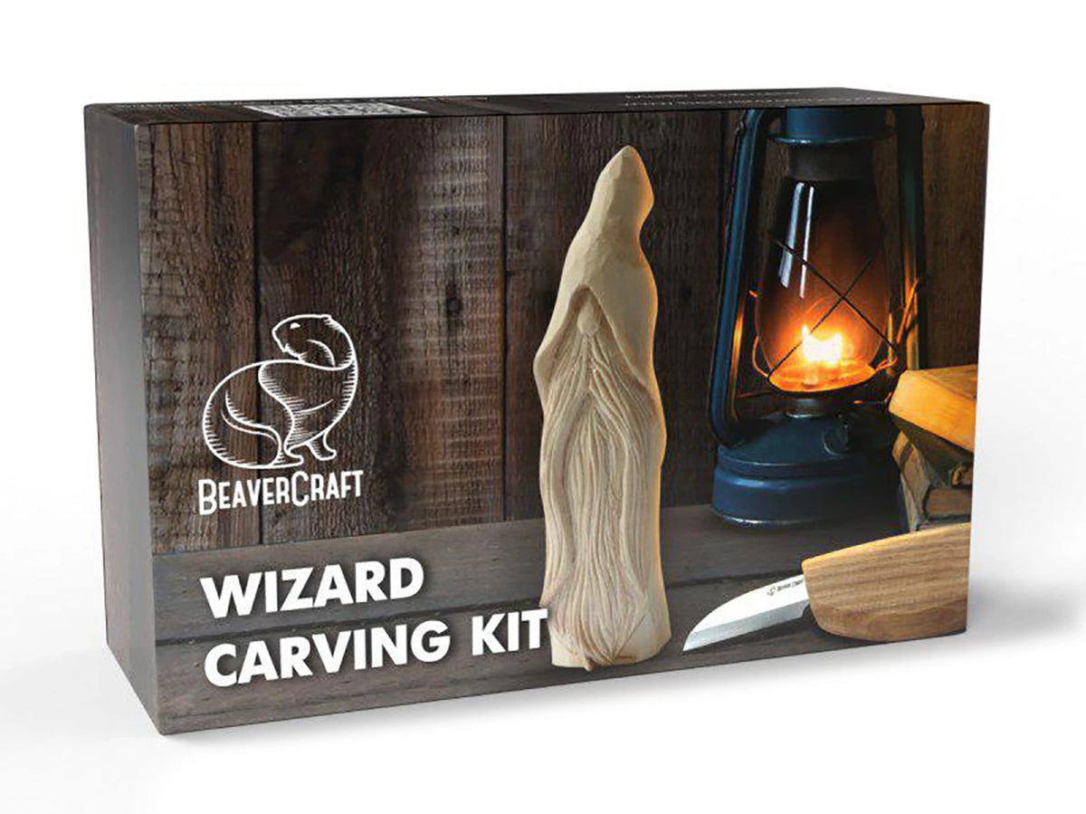 DIY03 - Wizard Carving Kit - Complete Starter Whittling Kit for Beginners Adults Teens and Kids